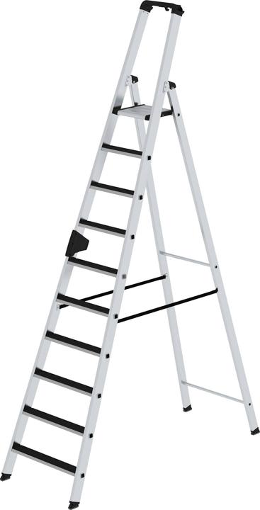 Image du produit Munk Escabeau à marches accessible d'un côté avec clip-step 10 marches (Échelle deux plans, 435 cm)
