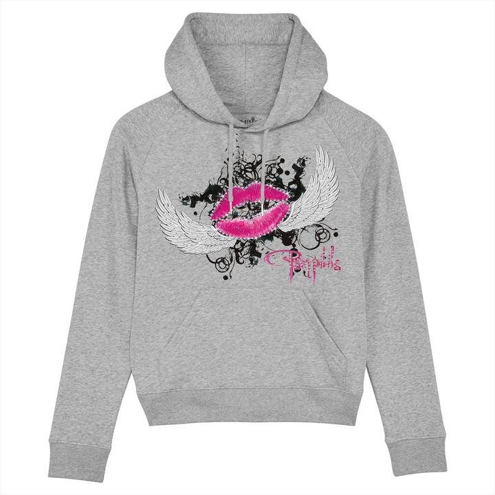 Actual product image Pompöös Hoodie ladies "kiss mouth" - limited edition hoodie ladies - size XL (XL)