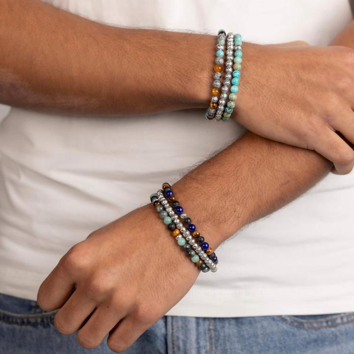 Produktbild Balibay Renas (20 cm, 925 Sterling Silber, Tigerauge, Onyx, Lapislazuli, Edelstein)