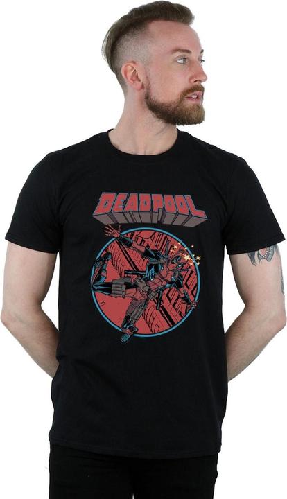 Actual product image Mens Deadpool Flying T-Shirt (XXL)