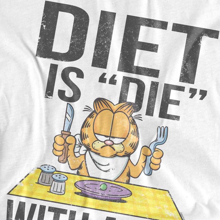 Actual product image Garfield Mens Diet Is Die With a T T-Shirt (XXL)