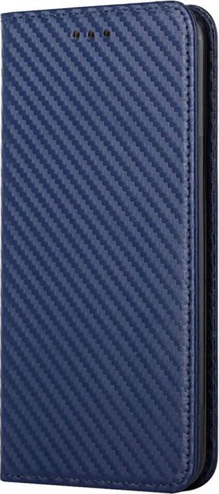 Produktbild Cover-Discount Xiaomi Poco X5 Pro - Carbon Look Flip Case Hülle blau (Xiaomi Poco X5 Pro, Xiaomi Redmi Note 12 Pro 5G)