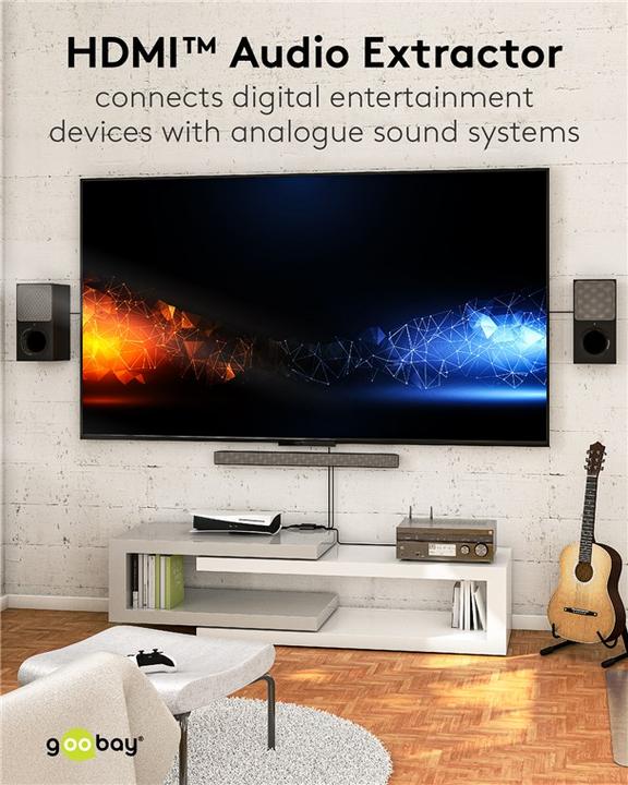 Actual product image Goobay HDMI Audio Extractor 4K @ 60 Hz