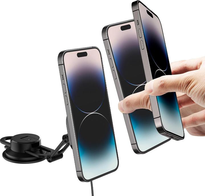 Produktbild Spigen Autohalterung Onetap Pro 3 ITS35W-3 DASH z QI 10W für iPhone mit Magsafe schwarz