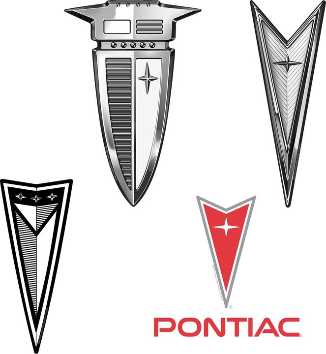 Produktbild Pontiac Logo Aufkleber Deluxe 50erPack Vinyl