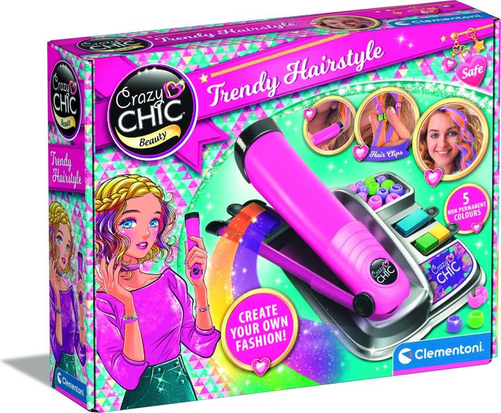 Image du produit Clementoni Crazy Chic Trendy Hairstyle, Cheveux multicolores