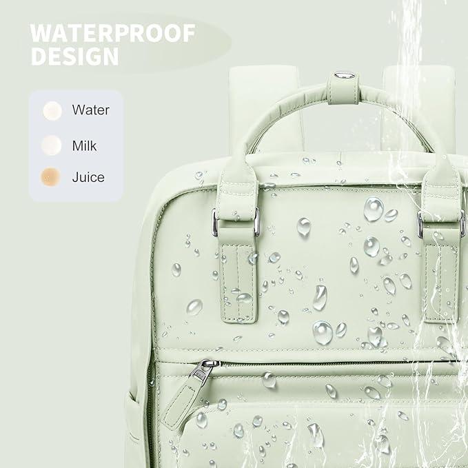 Produktbild Only-Bags.Store Solide Farbe Computer Laptop-Rucksack, einfache Preppy-Stil Schultasche, lässig Nylon Reise Sport