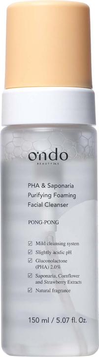 Ondo Pha & Saponaria Purifying Foaming Facial Cleanser 150ml (Schaum, 150 ml)