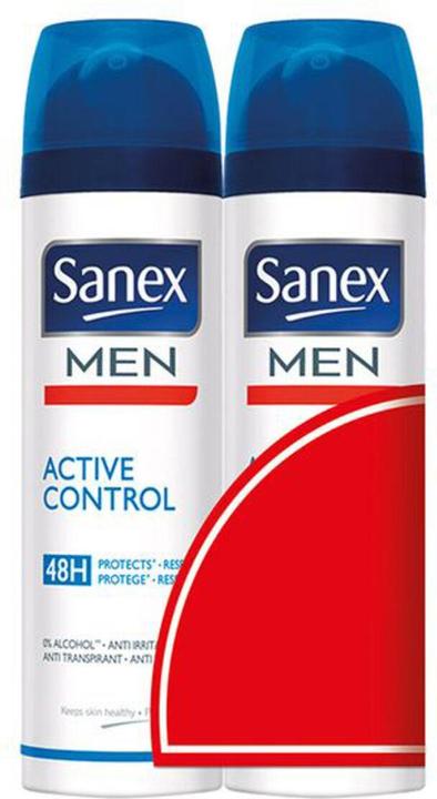 Sanex Men Active Control 48h Deodorant Spray 2x100ml (Spray, 200 ml)