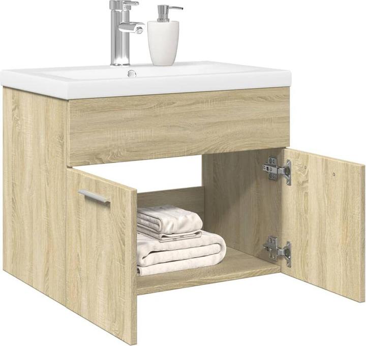 Produktbild VidaXL Waschbeckenunterschrank Wand Unterschrank Badschrank mit Einbaubecken