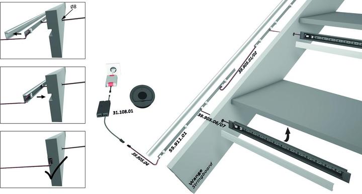 Immagine prodotto Halemeier Stair Stringer per Nastro LED Versa Stair 120 / 12 V (200 cm, Interno)