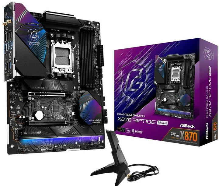 Produktbild AsRock Phantom Gaming X870 Riptide WiFi (AM5, AMD X870, ATX)