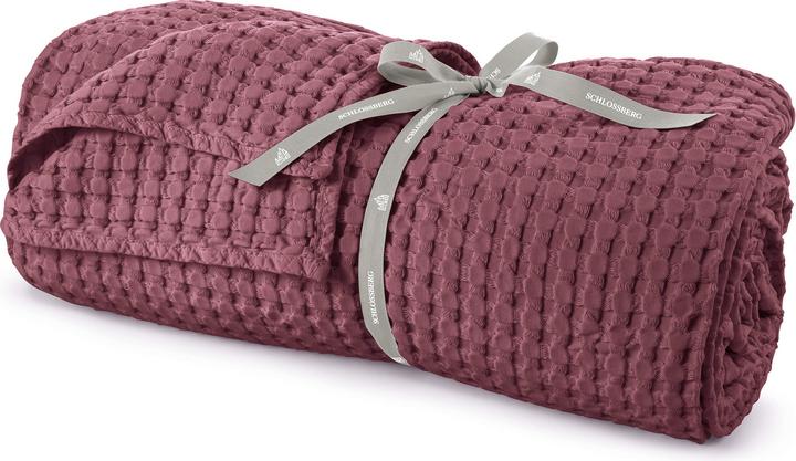 Produktbild Schlossberg Plaid Stay, Burgundy (180 x 250 cm)