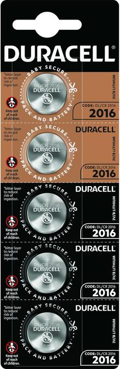Immagine prodotto Duracell 5 x bateria litowa mini CR2016 DL2016 ECR2016 HSDC (5 pz., CR2016)