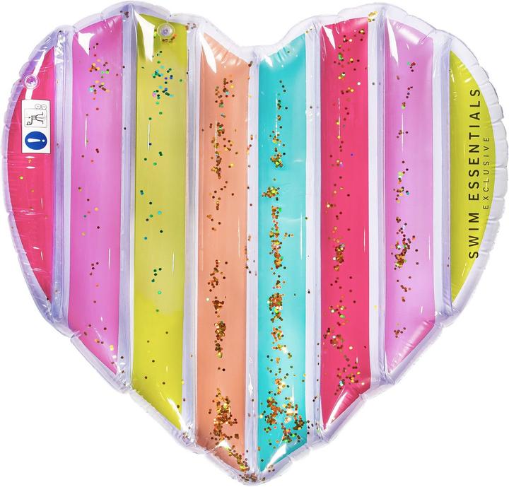 Produktbild Swim Essentials Luftmatratze Herz Rainbow 150x100cm