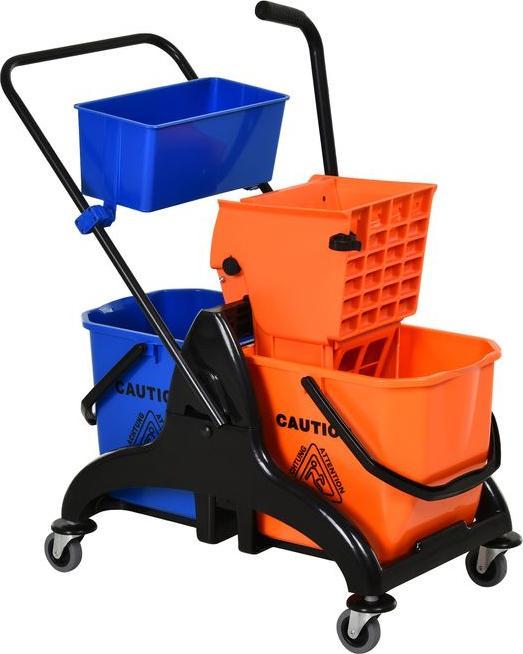 Produktbild Swisshandel24 Putzwagen Reinigungswagen 26 Liter Wischwagen mit Wringer, Wischmopp-Presse (1 Stk.)