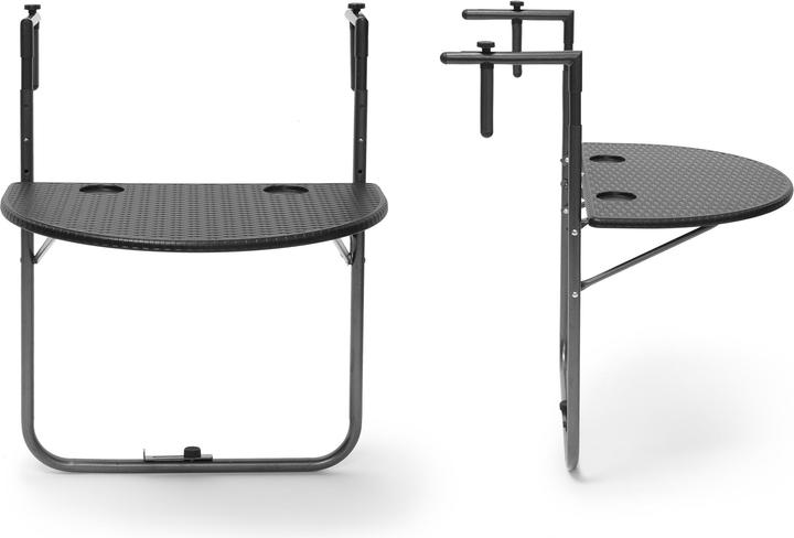 Relaxdays Tavolo sospeso da balcone (63 cm)