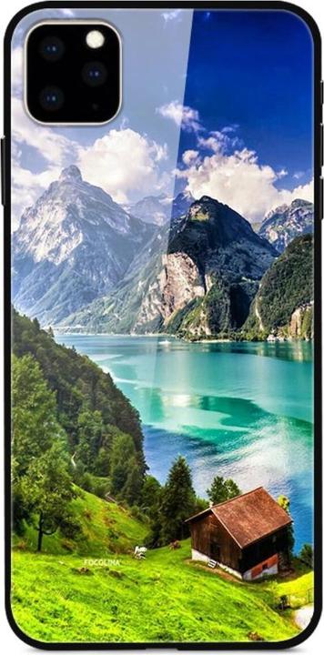Actual product image Art iPhone 11 glass rubber protective case Swiss Alps (Apple iPhone 11)