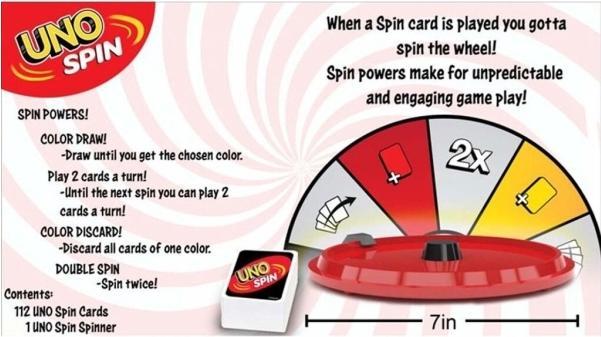 Actual product image Mattel Games UNO Spin (German)