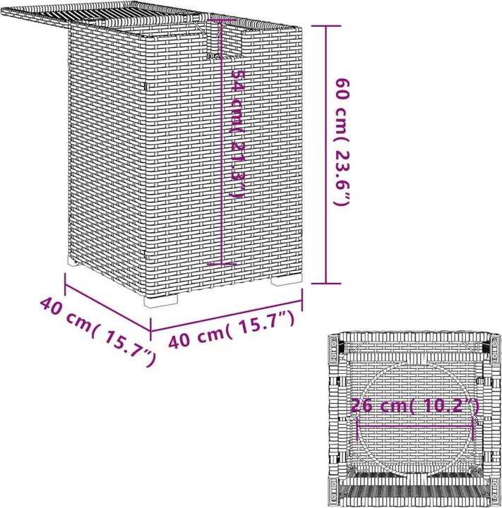 Produktbild VidaXL Propan-Tank-Verstecktisch (40 cm)