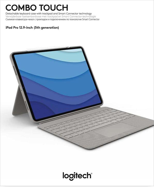 Immagine prodotto Logitech Combo Touch (US, iPad Pro 12,9 2022 (6a generazione), iPad Pro 12.9 2021 (5a generazione))