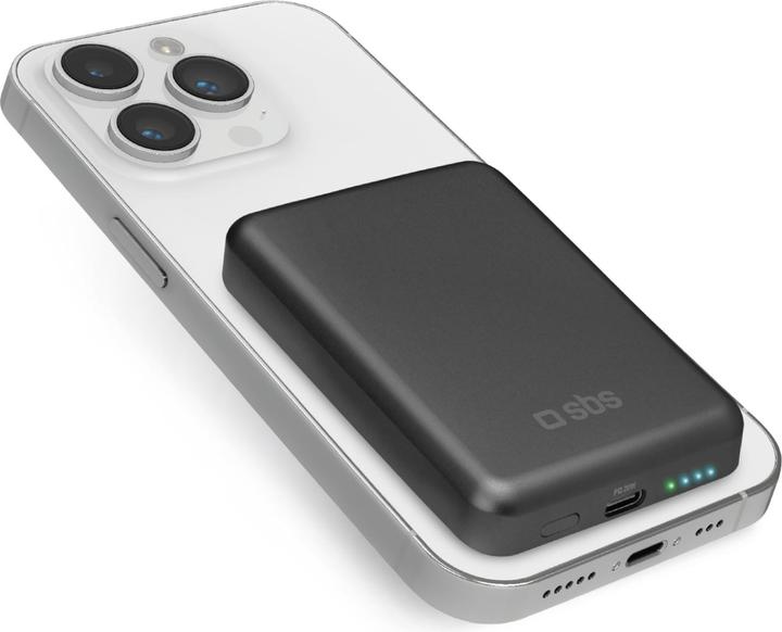 SBS 5,000 mAh wireless magnetic graphene Power Bank (5000 mAh, 20 W)
