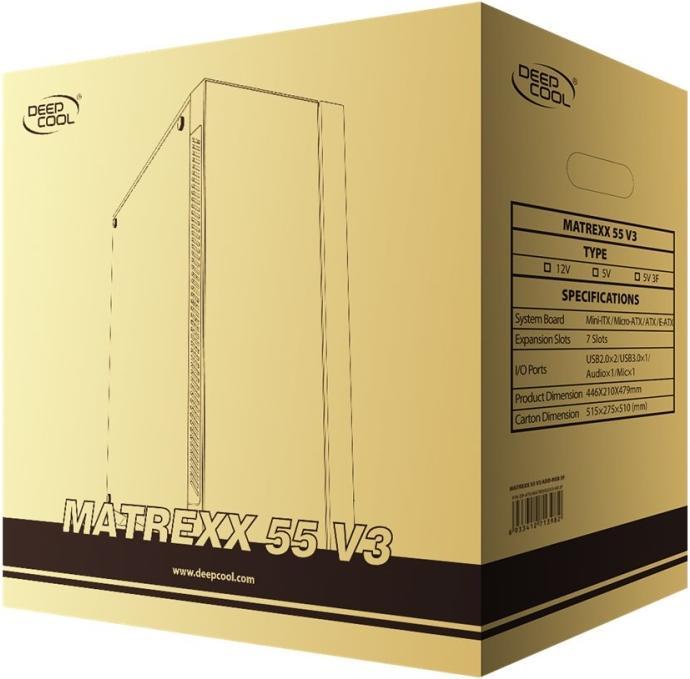 Produktbild Deepcool Matrexx 55 V3 ADD-RGB 3F (ATX, mATX, E-ATX, Mini-ATX)