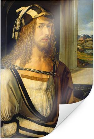 Actual product image Trenddeko Dürer - Self-portrait with landscape (60 x 90 cm)