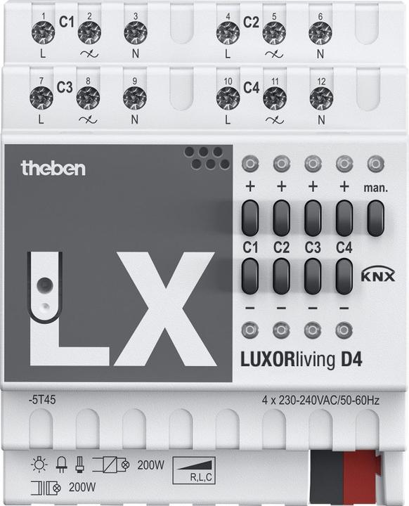 Actual product image Theben LUXORliving D4 (Dimming actuator)