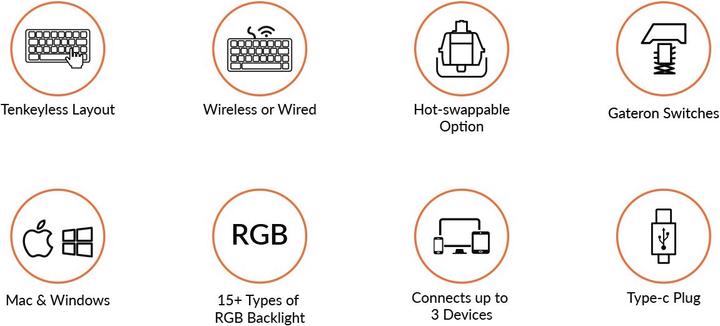 Actual product image Keychron K8 Hot-Swap (CH, Cable, Wireless)