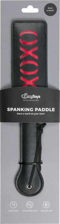 Image du produit Fetish Collection Zwarte Leren Paddle XOXO (pagaie noire)