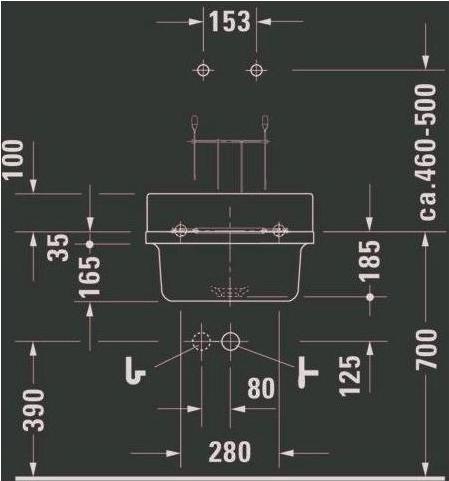 Produktbild Duravit Ausgussbecken STARCK 3 o ÜL HLB 480x425mm ohne Hahnloch weiss WG (425 mm, 480 mm)
