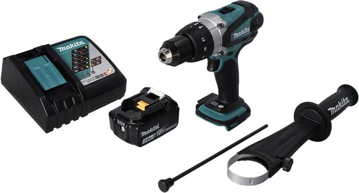 Image du produit Makita DHP 458 RF1 Perceuse-visseuse à percussion sans fil 18 V 91 Nm + 1x batterie 3,0 Ah + chargeur (Fonctionnement sur batterie)
