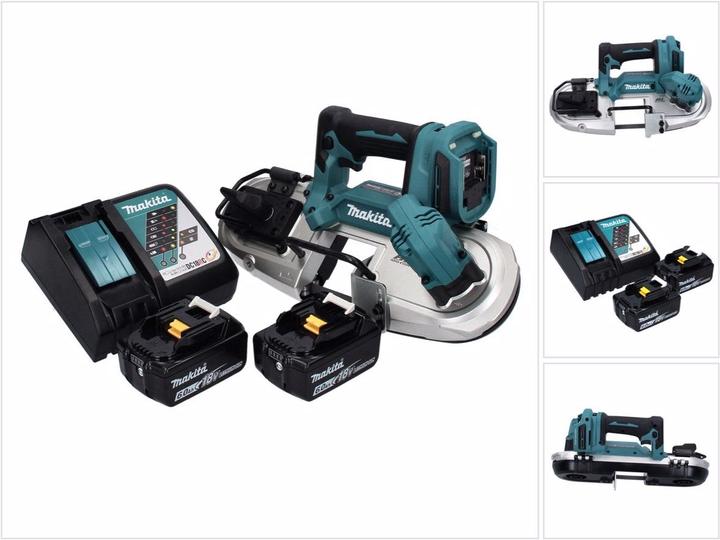 Actual product image Makita DPB 183 RG Battery band saw 18 V 66 mm Brushless + 2x battery 6.0 Ah + charger