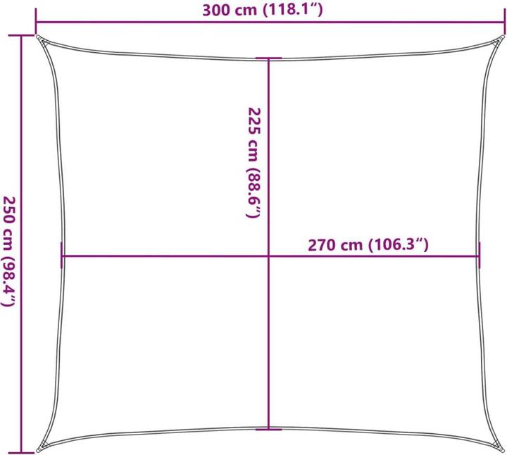 Immagine prodotto VidaXL Sonnensegel (250 x 300 cm)