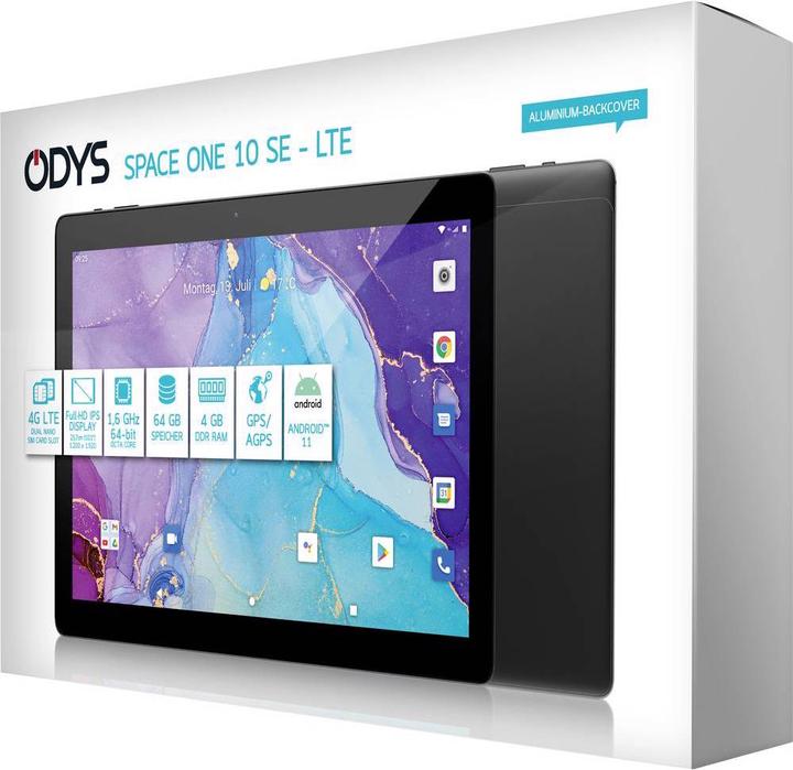 Image du produit Odys Space One 10 (4G, 10.10", 64 Go, Noir)