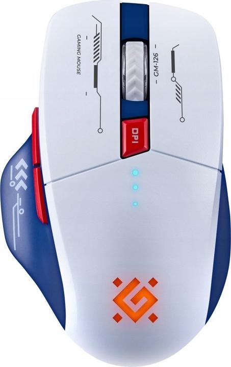Defender MYSZ GM-126 TISA RF+BT OPTIC 1600dpi 6P BIAŁA (Wireless)