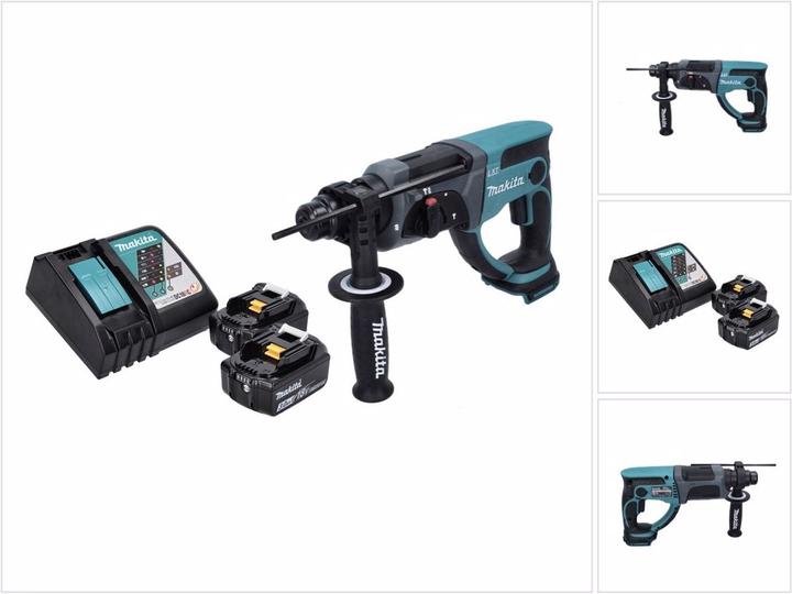 Actual product image Makita DHR 202 RF Battery combi hammer 18 V 2.0 J SDS Plus + 2x battery 3.0 Ah + charger (Rechargeable battery operated)