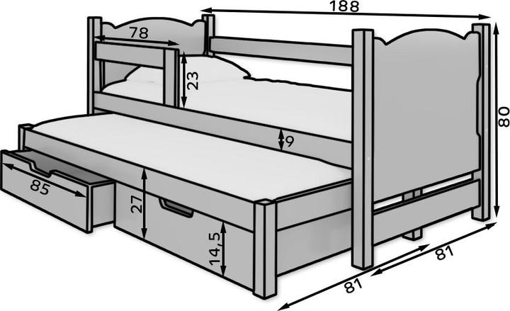 Actual product image ADRK Furniture Double bed with mattresses CAMPOS