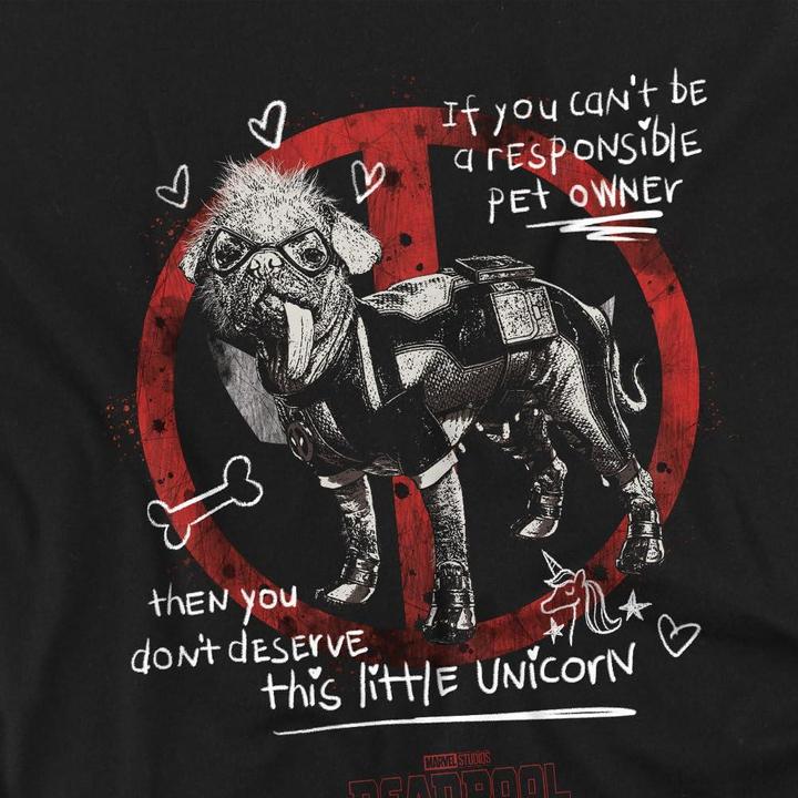 Actual product image Deadpool & Wolverine Mens Dogpool Unicorn T-Shirt (S)