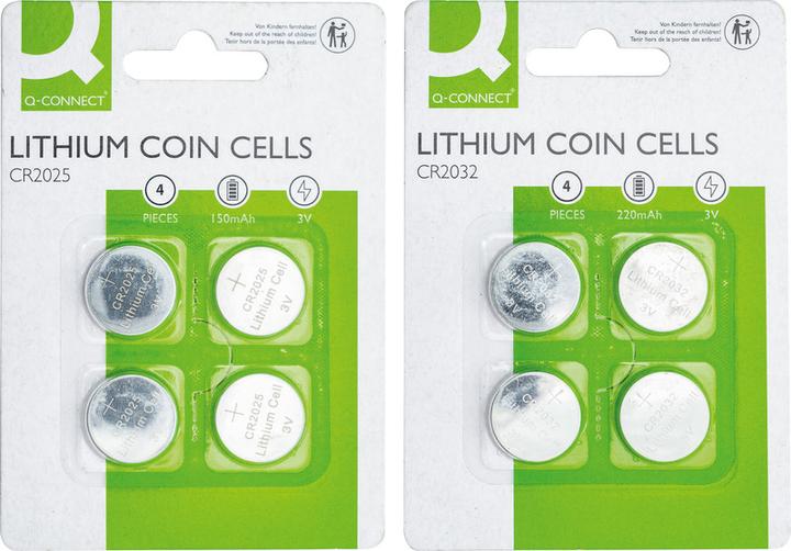 Immagine prodotto Q-Connect Pile a bottone al litio (4 pz., CR2025, 150 mAh)