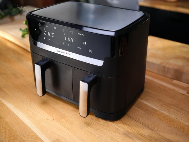 Actual product image Tefal EY9018 Dual Easy Fry Doppelkammer Heissluftfritteuse