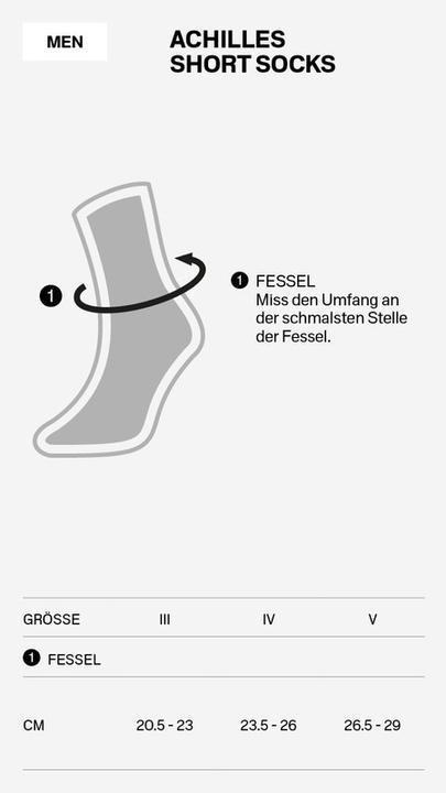 Image du produit Cep Chaussettes courtes de soutien Achilles pour hommes (45 - 48)