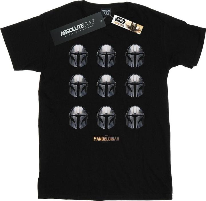Star Wars The Mandalorian Helmet Pattern TShirt (L)