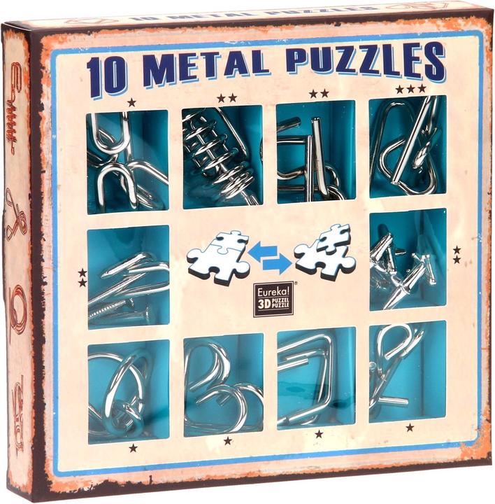 Immagine prodotto Eureka! Set di puzzle in metallo 10 Set di puzzle in metallo blu (disponibile solo nel display 52473355) (10 pezzi)