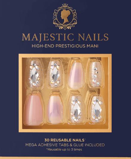 Image du produit Herba Kiss Majestic Nails - Dans une couronne (Ongles artificiels, Rose, Transparent)