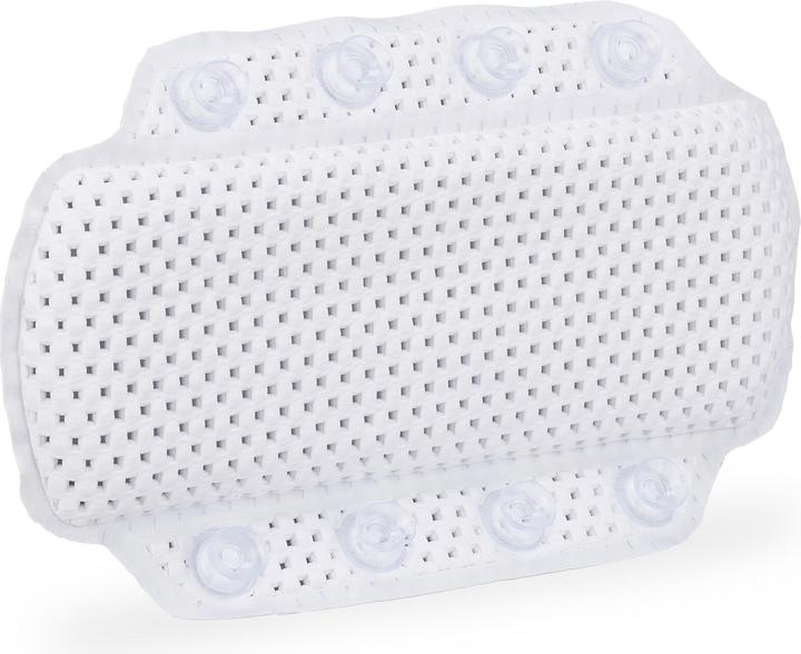 Actual product image Relaxdays Bath Pillow, Bathing Cushion With Suction Cups (30.5 x 3.5 x 19.5 cm)