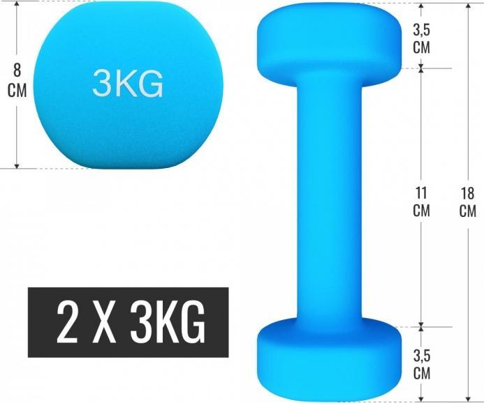 Actual product image Gorilla Sports Dumbbell case (2 x 2 kg, 2 x 3 kg, 2 x 1 kg)