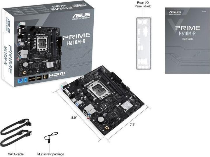 Image du produit ASUS PRIME H610M-R SI (1700) (F) (LGA 1700, Intel H610, mATX)