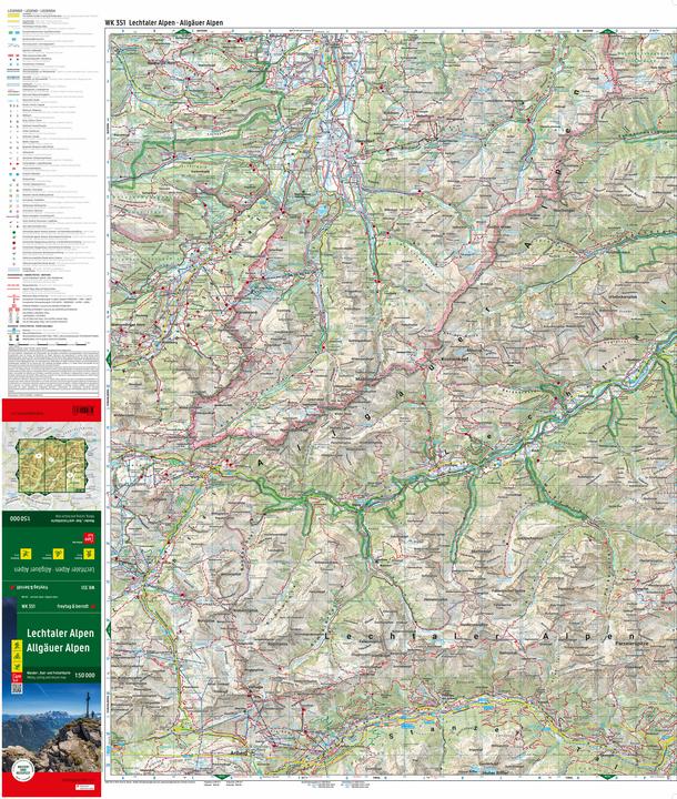 Produktbild Lechtaler Alpen - Allgäuer Alpen, Wander-, Rad- und Freizeitkarte 1:50.000, freytag & berndt, WK